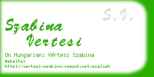 szabina vertesi business card